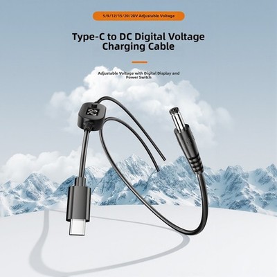 Typ-C auf DC Power CFor fable 1m 140W Supports 5V 9V 12V 15V 20V 28V Output
