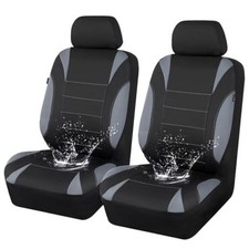 Waterproof Car Seat Covers Front Seats Only with 5mm Composite Black and Gray