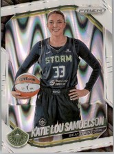 2025 Panini Prizm WNBA Katie Lou Samuelson #82 White Seismic Prizms Storm