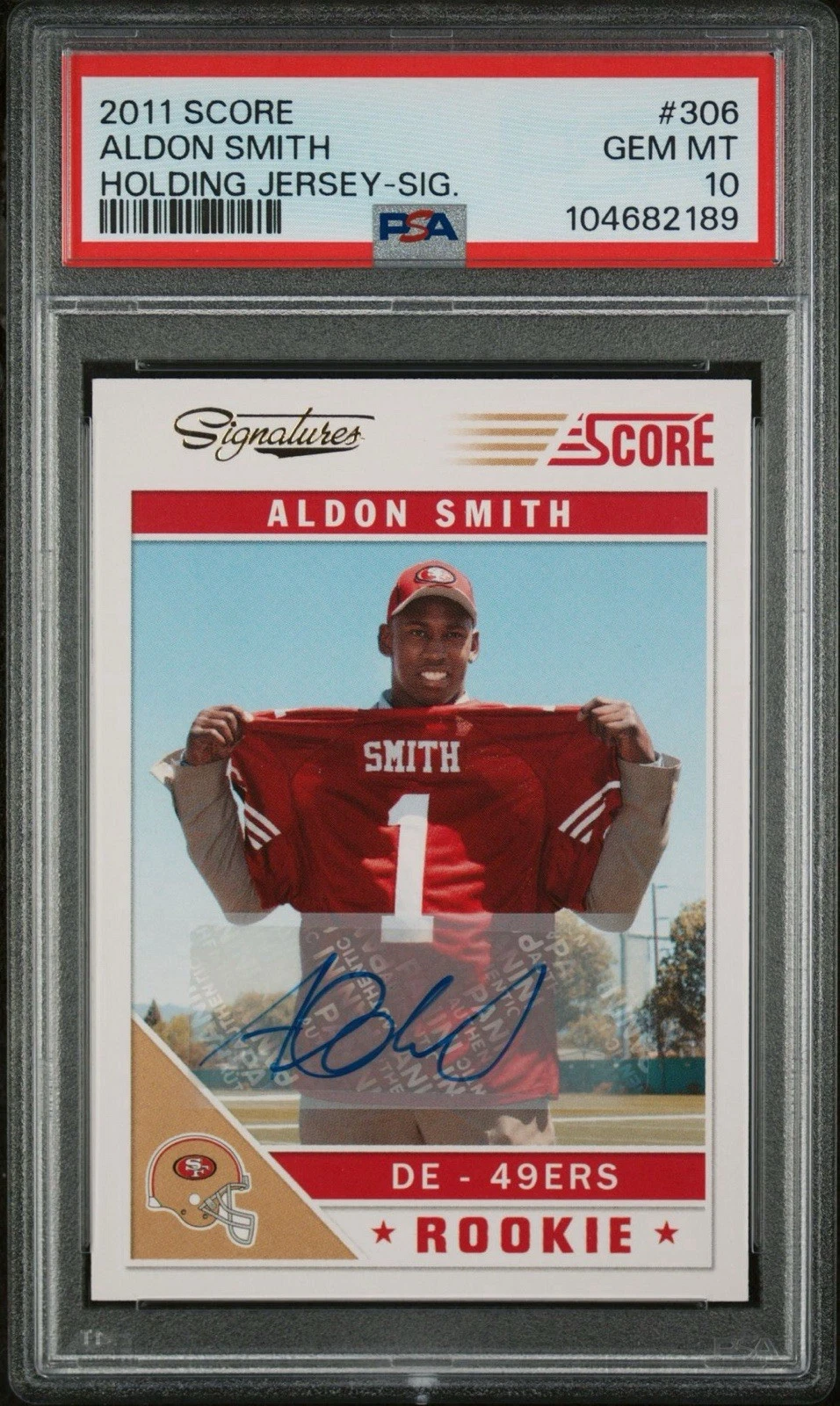 Aldon Smith Score #306 Holding Jersey-Signatures