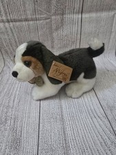 Beagle Miyoni Tots Aurora Plush Soft White Brown 10 Dog Stuffed Animal