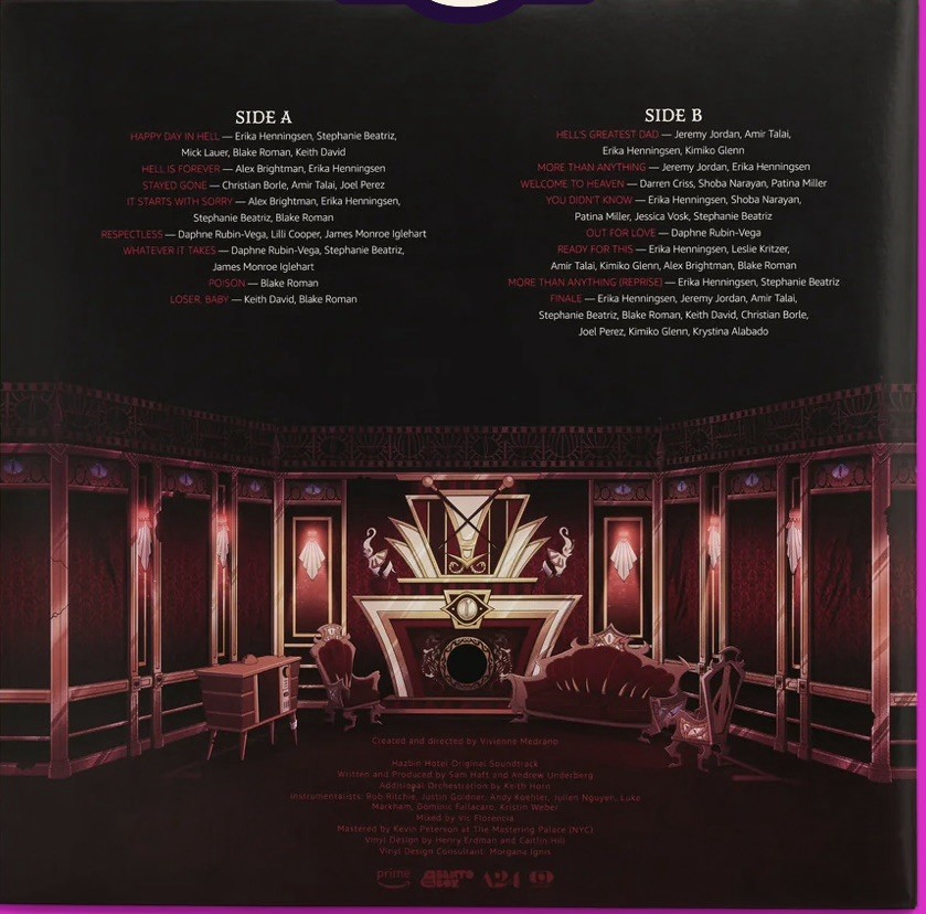 Hazbin Hotel - Original Soundtrack Season One Grape Ghost Vinyl LP