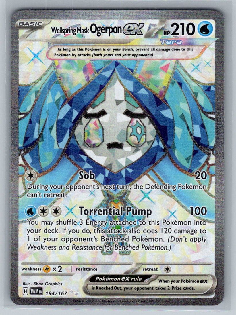 Wellspring Mask Ogerpon ex Ultra Rare SV06: Twilight Masquerade 194/167 NM