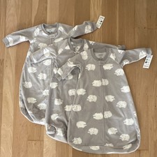 Carter's 3-6 Months Fleece SleepBag Gray White Sheep Unisex - 3 pcs