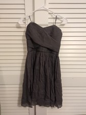 J. CREW Women's Gray Strapless Dress size 4 Regular 