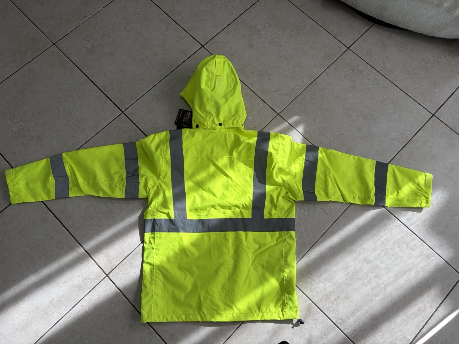 Helly Hansen Jacket Mens Small Yellow AltaShell 71071 Hi-Vis Workwear Reflective - second product detail image