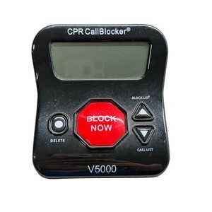 CPR CallBlocker V5000 Landline Call Blocker Black Robocall Stopper with Cable