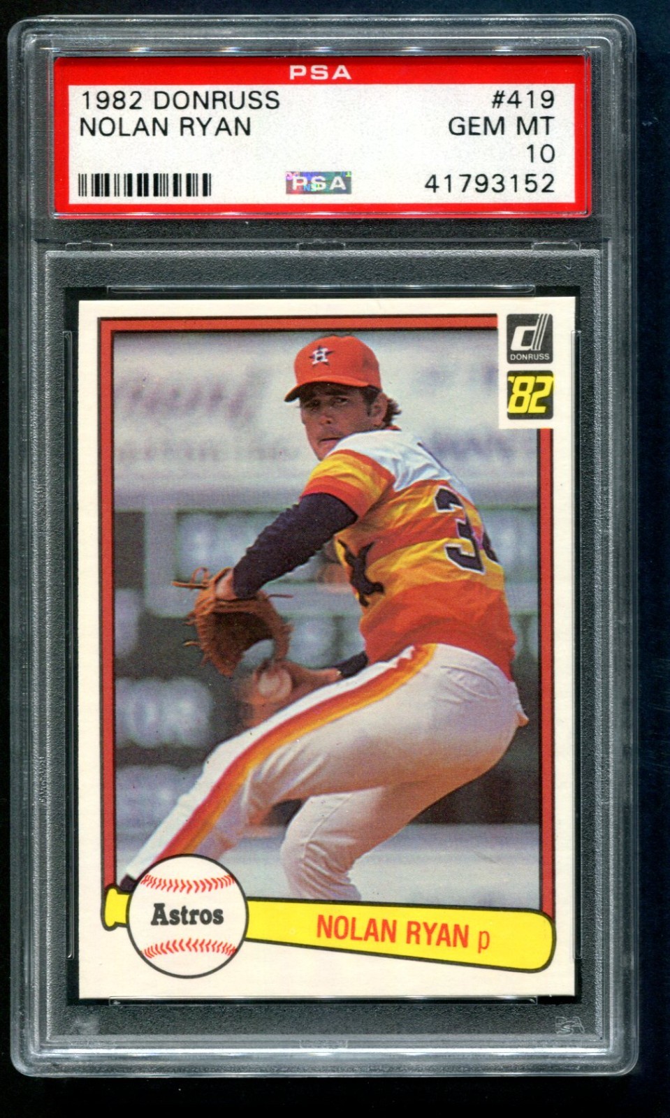 1982 Donruss Nolan Ryan #419 PSA 10 GEM MINT HOF 💎