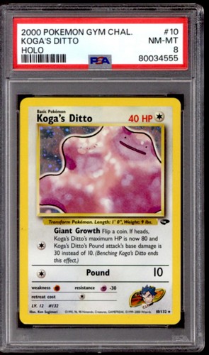 Koga's Ditto (Unlimited) graded PSA 8 for sale on eBay