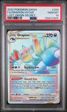 2022 POKEMON SWORD & SHIELD LOST ORIGIN SECRET FULL ART/DRAPION VSTAR PSA 10