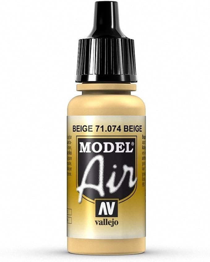 Vallejo Model Air: Бежевая акриловая краска 71074 объемом 17 мл