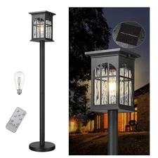 30Inch Solar Pole Lights Outdoor Waterproof, Portable Floor Lamp with Solar P...