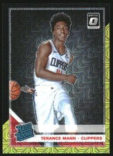 2019-20 Panini Donruss Optic Choice Black Gold #165 Terance Mann RC /8