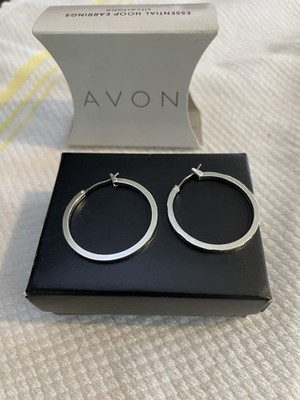 Avon Essential Hoop Pierced Earrings - Silvertone