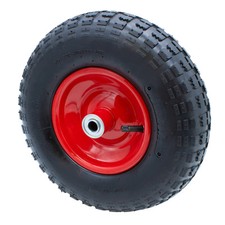 Schubkarre Ersatz Rad mit Metall Felge - 33 cm - Sackkarre Luft Reifen bis 136kg
