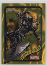 2025 Topps Chrome Marvel Comics Yellow Lava Refractor Silver Surfer #134 1r8l