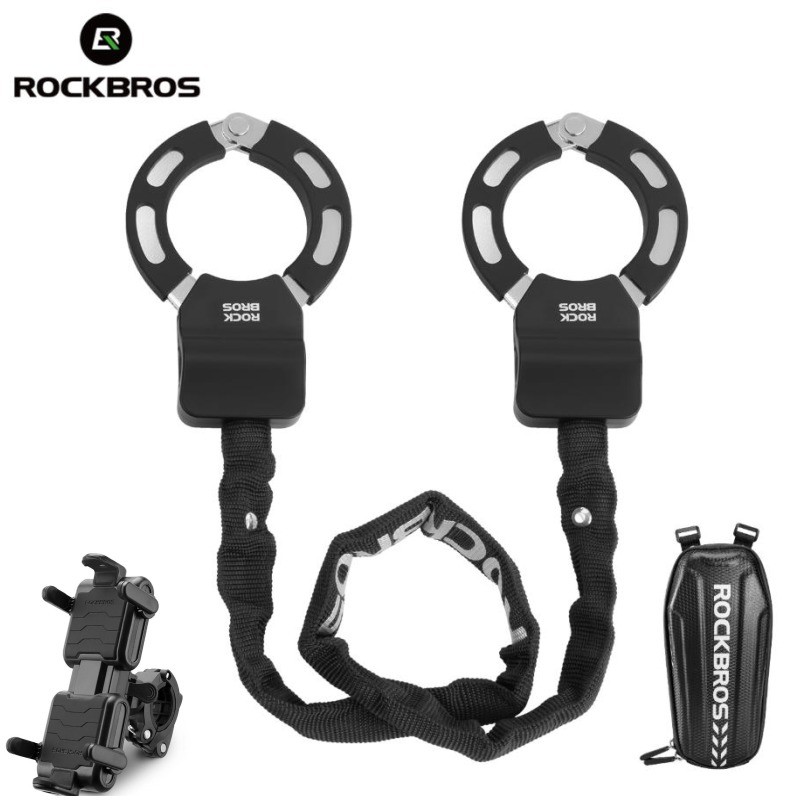ROCKBROS Electric Scooter Lock,23"Anti Theft Chain Lock &Waterproof Scooter Bag 