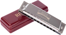 Harmonica Key of C, 10 Holes Diatonic, Rich Tone, Durable Design with Protective