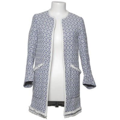 Zara Basic Outerwear, Jacke, Damen, Größe: XS, Blau/Weiß #Xkw