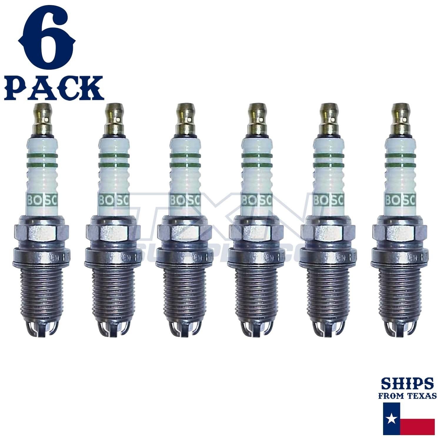 6 Pack Bosch 7407 FR7KTC Copper with Nickel Spark Plugs