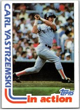 #651 Carl Yastrzemski, Boston Red Sox 1982 Topps In Action Base