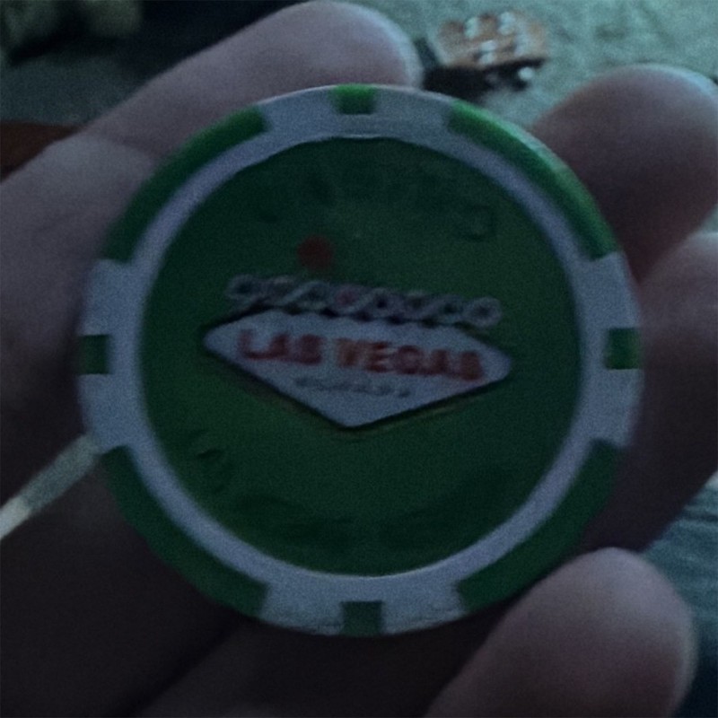 Green & White Casino Poker Chip Las Vegas Nevada - Las Vegas, Nevada Casino