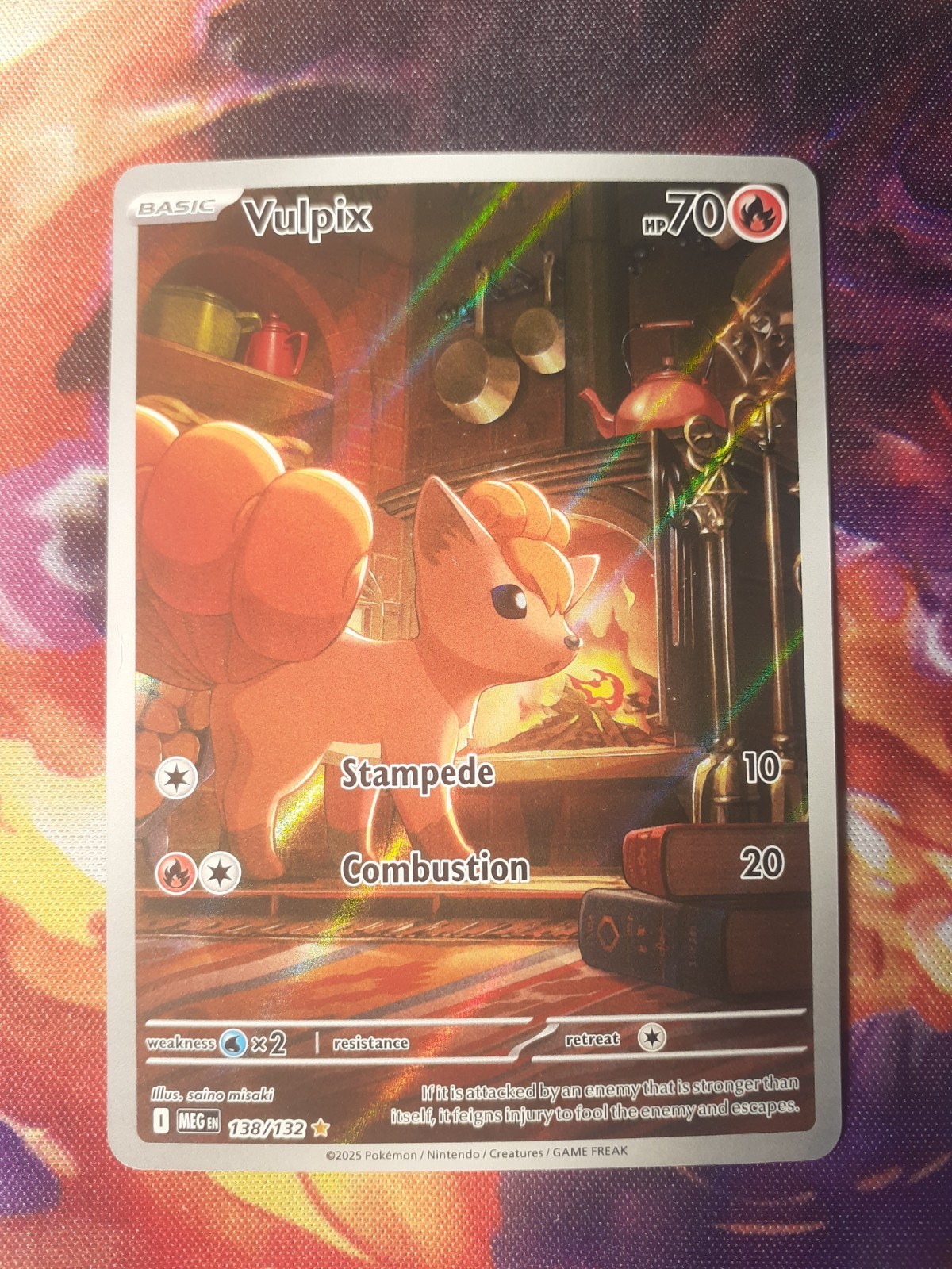 Vulpix - 138/132 - Pokemon Mega Evolution Illustration Rare Holo Lightly Played