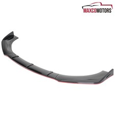 Glossy Black 3pc Style Front Bumper Lip Spoiler Fits Universal Splitterred Trim Glossy Black 3pc Style Front Bumper Lip Spoiler Fits Universal Splitterred Trim