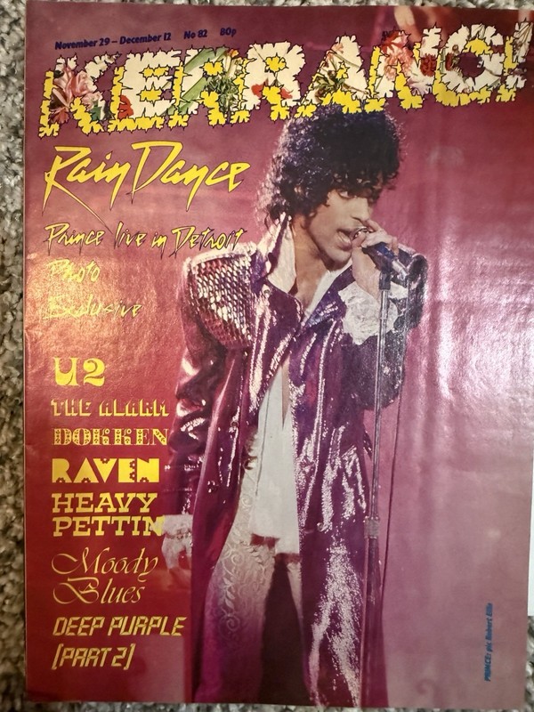 Kerrang! Magazine Issue 82 Nov/Dec 1984 Prince U2 Deep Purple Illustrated photo