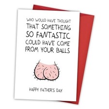 Funny Fathers Day Card Father's Day Gifts from Daughter Son Girl Boy Kids,