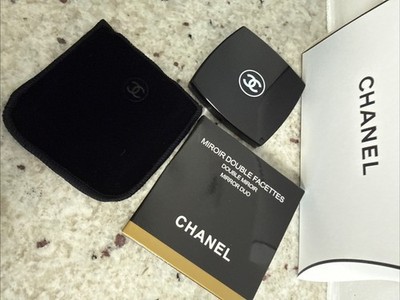 Chanel Mirror Duo Compact Double Facette Makeup Mirror Black Authentic - NEW