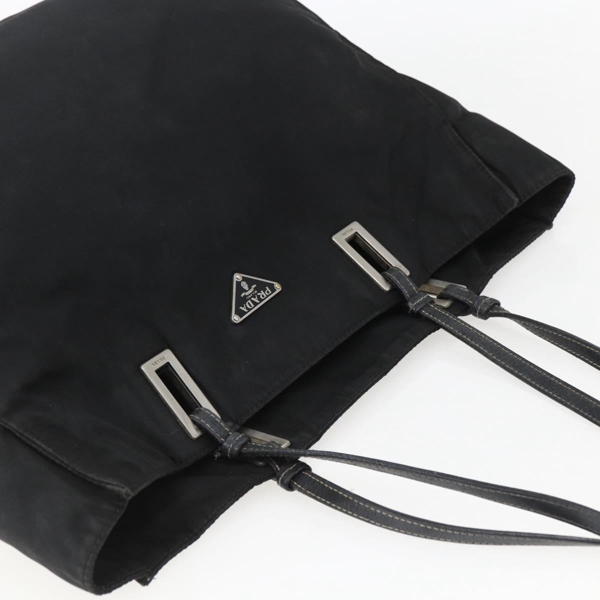 PRADA Tote Bag Nylon Black Silver Auth 157633 thumbnail 6