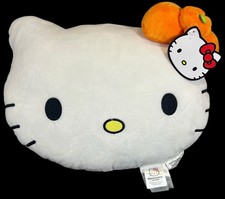 Hello Kitty Sanrio 2025 Halloween Face/head Orange Pumpkin Bow Plush Pillow NWT