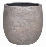 Inna-Glas Keramiktopf Mit Maserung, Weiß-Braun, 27 Cm, Ø 28 Cm
