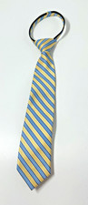 Izod Zipper Neck Tie Youth Boys 15  Blue and Yellow Stripe