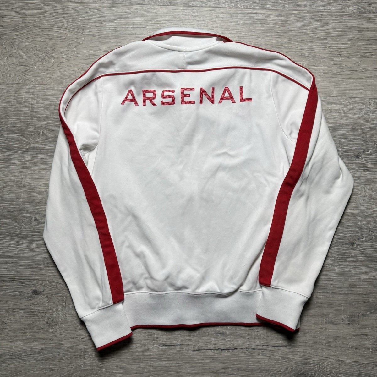 Nike Arsenal FC Soccer Track Jacket Large White/Red Crest 2012