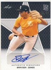 BRAYDEN JONES 2020 Leaf Perfect Game PG Black AUTO /50 OLE MISS