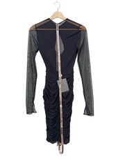 HOUSE OF CB Langarmkleid Damen Kleid Gr. DE 34 schwarz Elegant