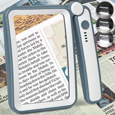Magnifying Glass for Reading, Rechargeable 5X Large Page Magnifier with Light...