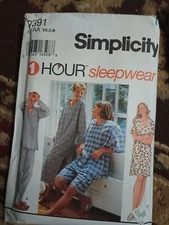 2 Simplicity Patterns 1 Hr Sleepwear & Robes And Pants For Family Patterns UNCUT