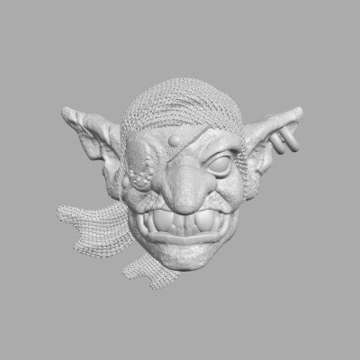 Goblin v3 bandana2 custom head for Mythic Legions & other fantasy action figures