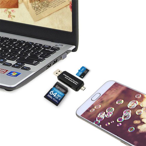 SD Card Reader Micro USB OTG USB-C to USB 2.0 Adapter for Android Phone Tablet - Picture 8 of 14