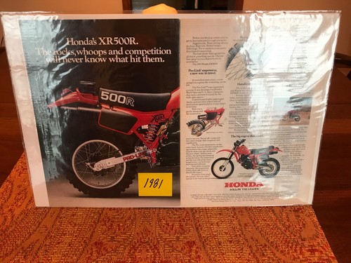 1981 Honda XR500R 2 page advertisement - XL500 600 Ready to frame! 11" x 17" - Picture 3 of 4