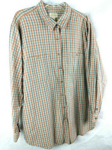 St Johns Bay Größe 24 W kariertes langärmliges Button-Down-Hemd für Herren - Bild 2 von 5