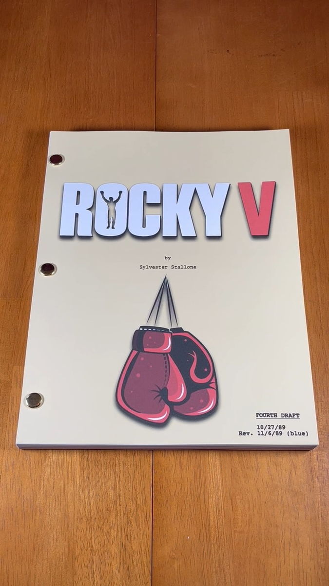 Rocky V Script- 146 Pages Long- Full Script Reprint- Rocky V Movie