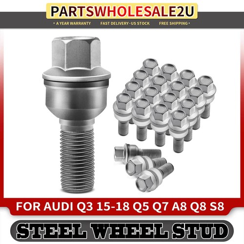20x Front & Rear M14x1.5 Wheel Lug Nut Stud Bolt for Audi A8 Quattro Q3 Q7 S8 Q5 eBay