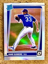 2021 Donruss Optic Baseball Rated Rookie Silver Prizm Dane Dunning #75 Rangers
