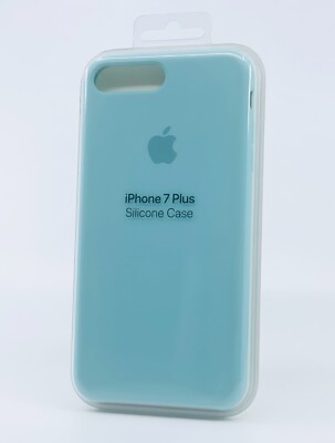 OEM Genuine Apple Soft Silicone Case for iPhone 7 Plus iPhone 8 Plus - Sea Blue