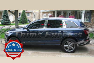 2006-2015 Audi Q7 10Pc Chrome Pillar Post Stainless Steel Trim Door Cover