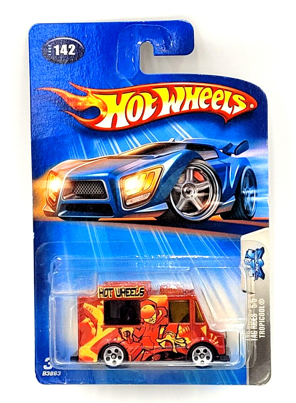 Hot Wheels 2004 Tag Rides Tropicool Van #142 Mattel Red